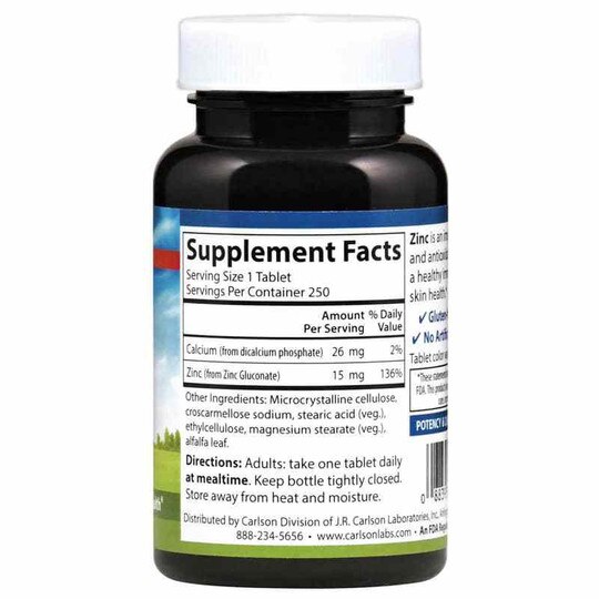 Zinc 15 Mg, Carlson Labs